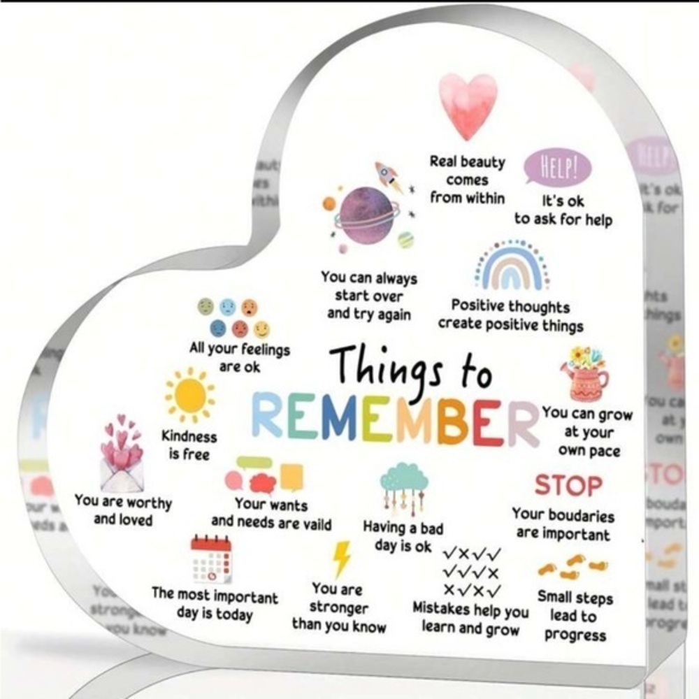 Heart-Shaped Inspirational Plaque